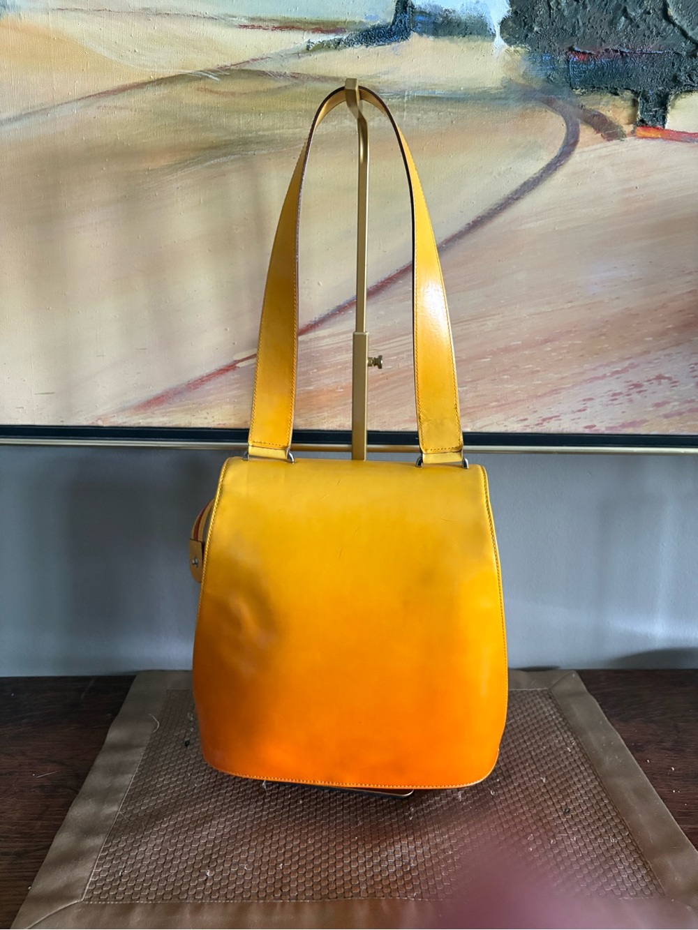 Salvatore Ferragamo Vintage Gradient Gancini Ombre Leather Shoulder Bag Y2K - Picture 2 of 9